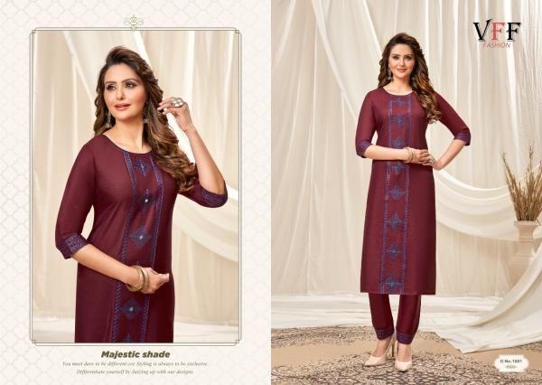 VFF Taniya Beautiful Embroidery Kurti With Bottom 